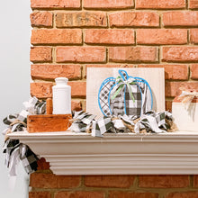 Load image into Gallery viewer, Black, White and Turquoise Rustic Pumpkin Sign