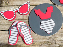 Load image into Gallery viewer, Red &amp; Striped Pool Party Collection

